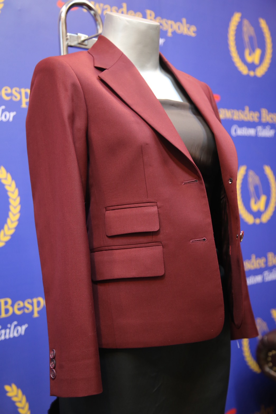 Finished bespoke suit tailored in Bangkok